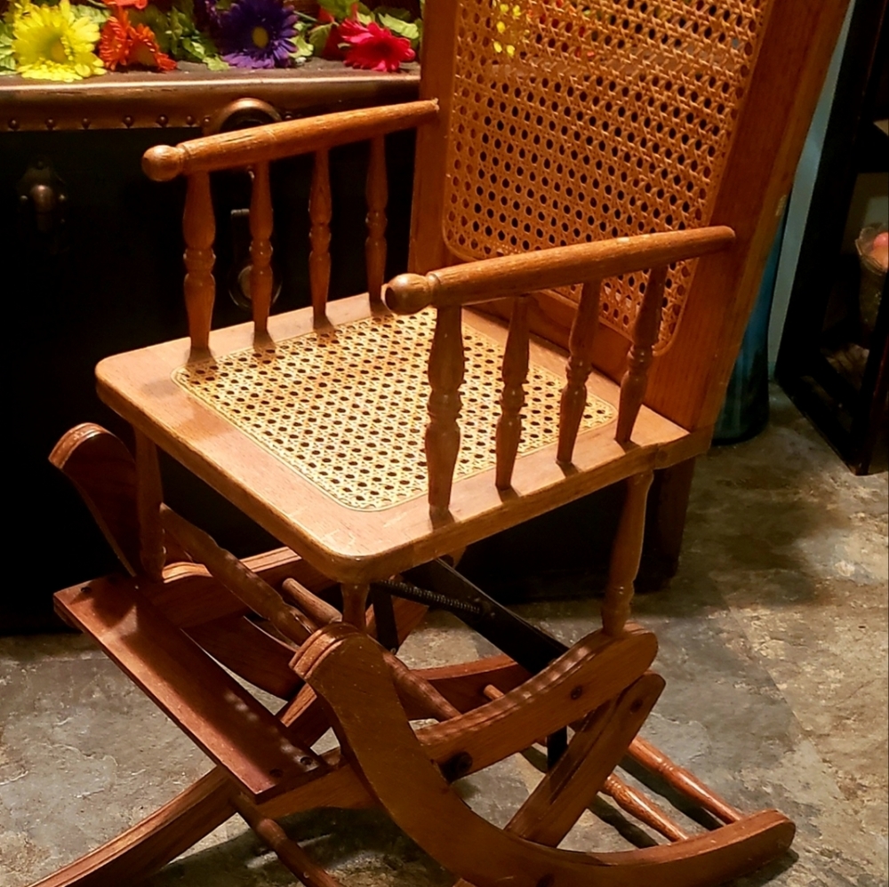 1950's vintage rocking convertable high chair